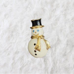 Monet Snowman Brooch